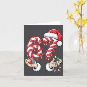 Carte Funny Six Seven 67 Christmas Candy Cane Festive Ho (Fleur jaune)