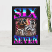 Carte Funny Six Seven 67 Meme 67 Racoon Meme Bootleg Gra (Devant)