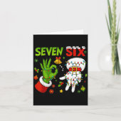 Carte Funny Six Seven 67 Meme 6 7 Christmas Elf Hand Boy (Devant)
