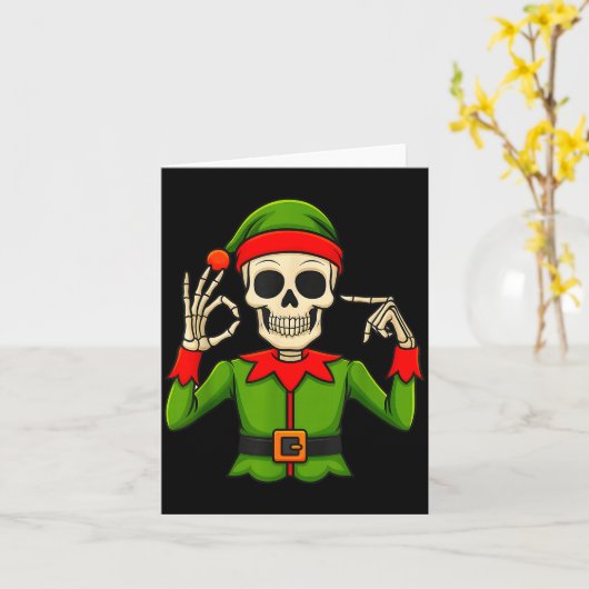 Carte Funny Six Seven 67 Meme 6 7 Christmas Elf Hand Boy (Fleur jaune)