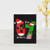 Carte Funny Six Seven 67 Meme 6 7 Elf Santa Christmas Pa (Fleur jaune)