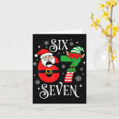 Carte Funny Six Seven 67 Meme 6 7 Elf Santa Christmas Pa (Fleur jaune)