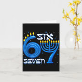 Carte Funny Six Seven 67 Meme Sarcastic Hanukkah Chanuka (Fleur jaune)