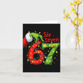 Carte Funny Six Seven 6 7 Meme 67 Xmas Hand Christmas Co (Fleur jaune)