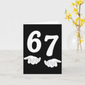 Carte Funny Six Seven 6 7 Meme Gen Alpha Slang 67 Hands  (Fleur jaune)