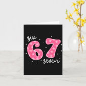 Carte Funny Six Seven 6 7 Meme Gen Alpha Slang 6 7 Nk Cu (Fleur jaune)