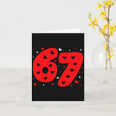 Carte Funny Six Seven 6 7 Meme Gen Alpha Slang 6 7 Valen (Fleur jaune)