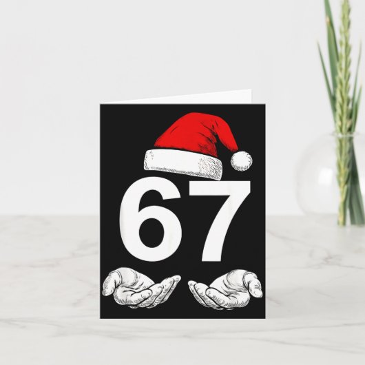 Carte Funny Six Seven 6 7 Meme Gen Alpha Slang Christmas (Devant)