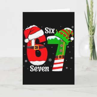 Carte Funny Six Seven 6 7 Meme Gen Alpha Slang Santa Elf
