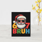 Carte Funny Six Seven 6 7 Meme Santa Christmas Men Boys (Fleur jaune)