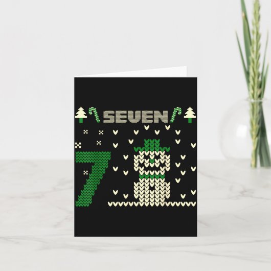 Carte Funny Six Seven 6 7 Ugly Christmas Sweaters For Co (Devant)