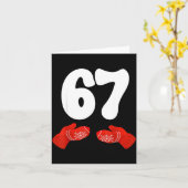 Carte Funny Six Seven Christmas Pajamas Meme Gen Alpha 6 (Fleur jaune)