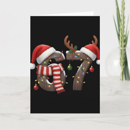 Carte Funny Six Seven Meme 6-7 Xmas 67 Christmas Lights (Devant)