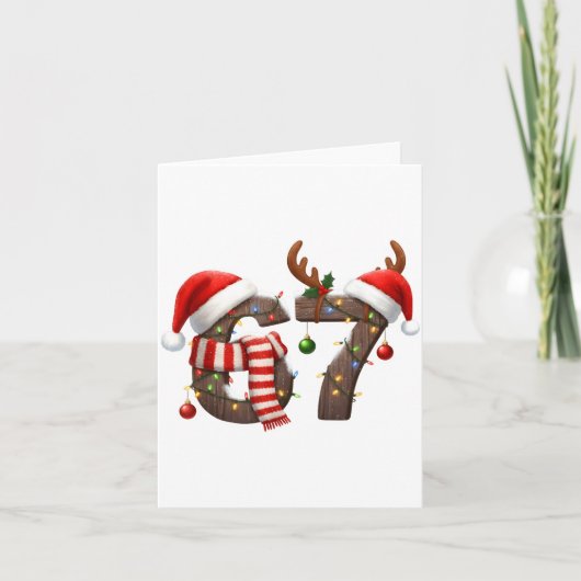 Carte Funny Six Seven Meme 6-7 Xmas 67 Christmas Lights  (Devant)