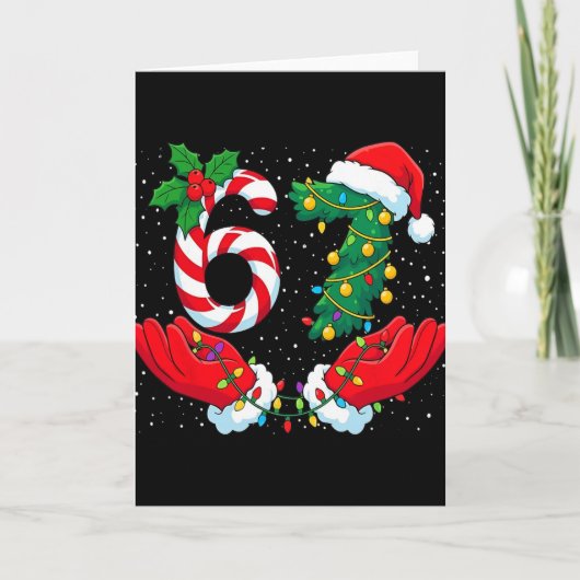 Carte Funny Six Seven Meme Christmas 67 Xmas Men Women K (Devant)