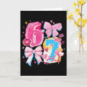 Carte Funny Six Seven Valentine Coquette Bow Preppy Hear (Fleur jaune)