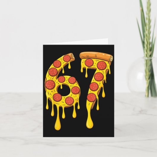 Carte Funny Six Seven Zza 67 Number (Devant)