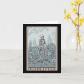 Carte Funny Skeleton Tarot Card Deadlifter Bodybuilding (Fleur jaune)