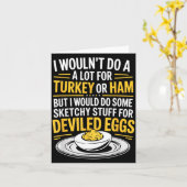 Carte Funny Sketchy Stuff For Deviled Eggs Saying Food H (Fleur jaune)