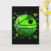 Carte Funny Sketll And Shamrock Clover St Patrick's Day  (Fleur jaune)