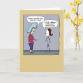 Carte Funny Skinny comme bâton Anniversaire (Fleur jaune)