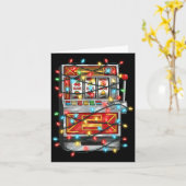 Carte Funny Slot Machine Christmas Graphics Lights Lover (Fleur jaune)
