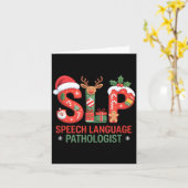 Carte Funny Slp Christmas Speech Language Pathologist Ho (Fleur jaune)