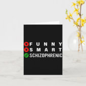 Carte Funny Smart Schizophrenic Schizophrenia Awareness  (Fleur jaune)