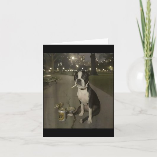 Carte Funny Smoking Dog Meme Cigarette Gen Z Meme Dog Lo (Devant)