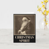 Carte Funny Smoking Santa Claus Christmas Srit Vintage (Fleur jaune)