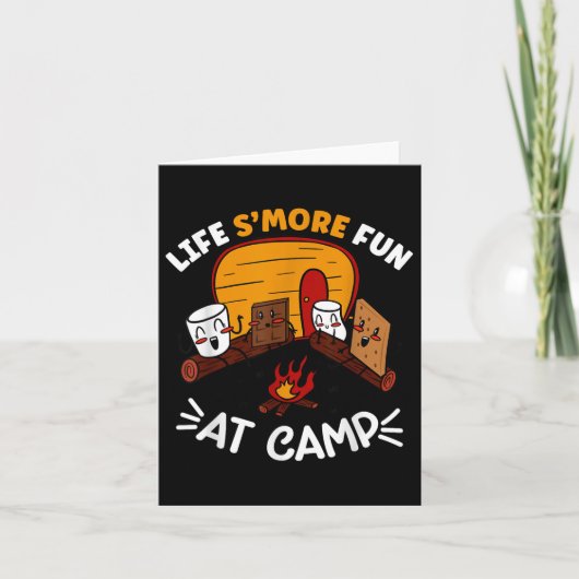 Carte Funny Smores Camping feu de camp Marshmallow Life (Devant)