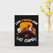 Carte Funny Smores Camping feu de camp Marshmallow Life (Fleur jaune)