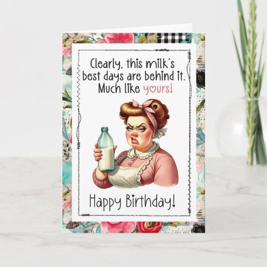 Carte Funny Snarky Birthday Card Best Days Behind You (Devant)