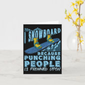Carte Funny Snowboard Snowboard Snowboard Cadeau (Fleur jaune)