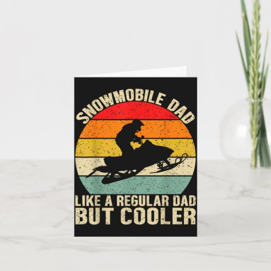 Carte Funny Snowmobile Dad Like A Regular But Cooler Win (Devant)
