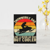 Carte Funny Snowmobile Dad Like A Regular But Cooler Win (Fleur jaune)