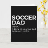 Carte Funny Soccer Dad Definition (Fleur jaune)
