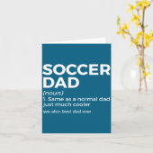 Carte Funny Soccer Dad Definition For Mens Soccer Playe  (Fleur jaune)