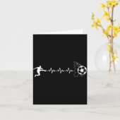 Carte Funny Soccer Player Heart Pulse Graphic Srt Footba (Fleur jaune)