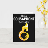 Carte Funny Sousaphone Humor For Proud Sousaphonist Marc (Fleur jaune)