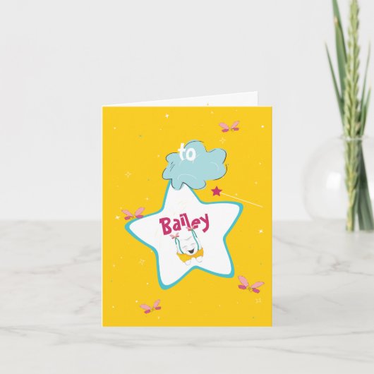 Carte Funny Sparkly Magique Tooth Merci de fée (Devant)