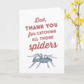 Carte Funny Spider Fête des pères (Fleur jaune)