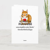 Carte Funny Squirrel Valentine's Day Photo personnalisée (Dos)