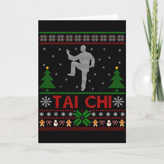 Carte Funny Srts Lover Santa Ugly Tai Chi Christmas (Devant)