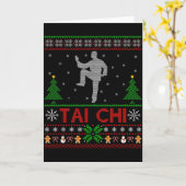 Carte Funny Srts Lover Santa Ugly Tai Chi Christmas (Fleur jaune)