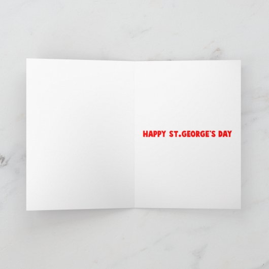 Carte Funny St George's Day (Intérieur)