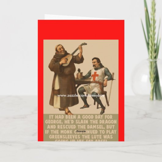 Carte Funny St George's Day (Dos)