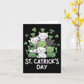 Carte Funny St patrick Catricks Day Chats St patrick Da (Fleur jaune)