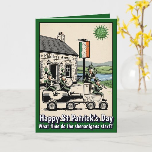 Carte Funny St Patrick's Day Card (Fleur jaune)