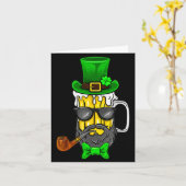 Carte Funny St Patricks Day Gift Leprechaun Beer Beard G (Fleur jaune)